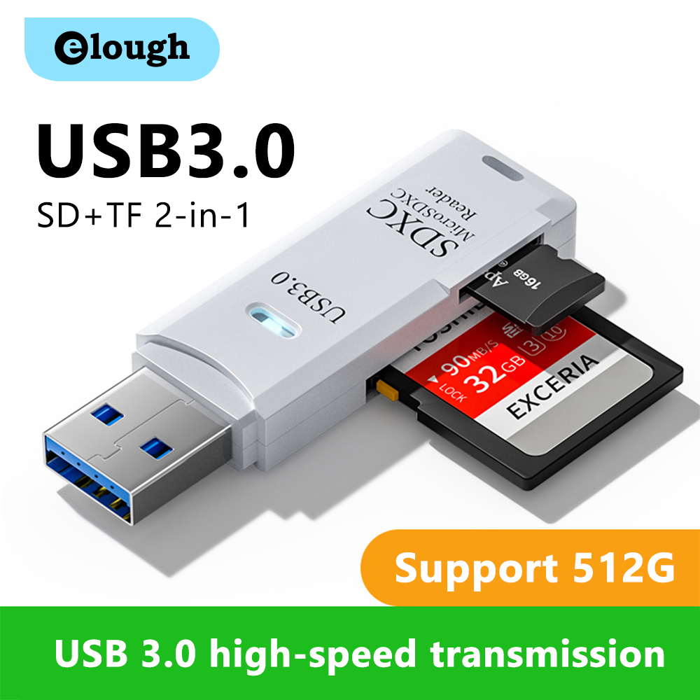 Laptop Accessories For Programmers - Elough 2 in 1 USB3.0 Card