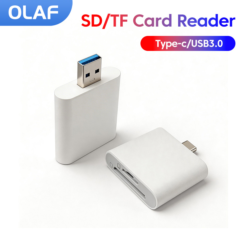 Laptop Accessories For Programmers - 2-in-1 USB3.0 Card Reader Adapter USB/Type