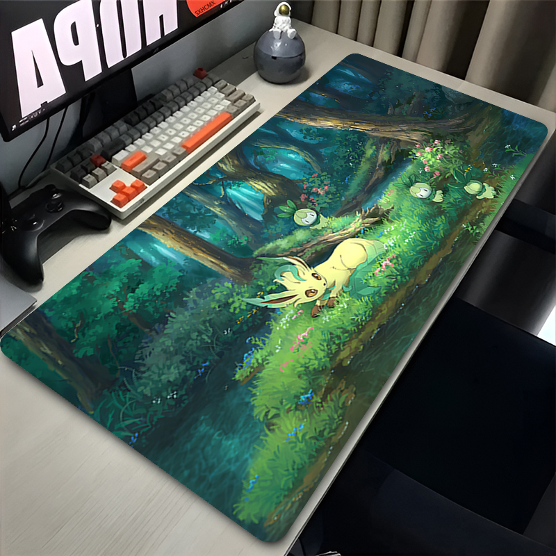 Laptop Office Accessories - Mouse Pad Gamer P-pokemon Leafeon Large