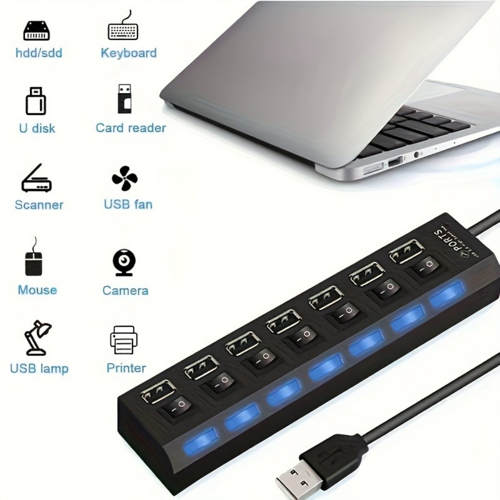 USB 3.0 Hub 4 7 Port Multi USB - Laptop Accessories Hub avis et prix