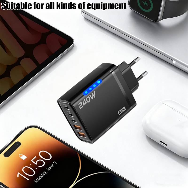 240W 5 in 1 GaN Desktop Charge - Laptop Lock Cable avis et prix