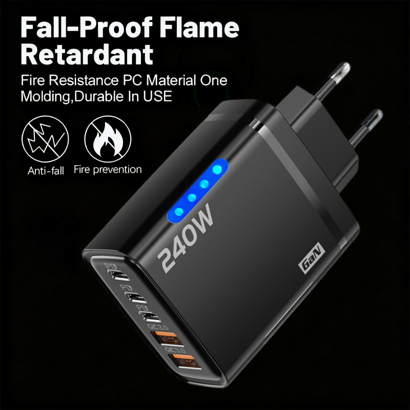 240W 5 in 1 GaN Desktop Charge - Laptop Lock Cable avis et prix