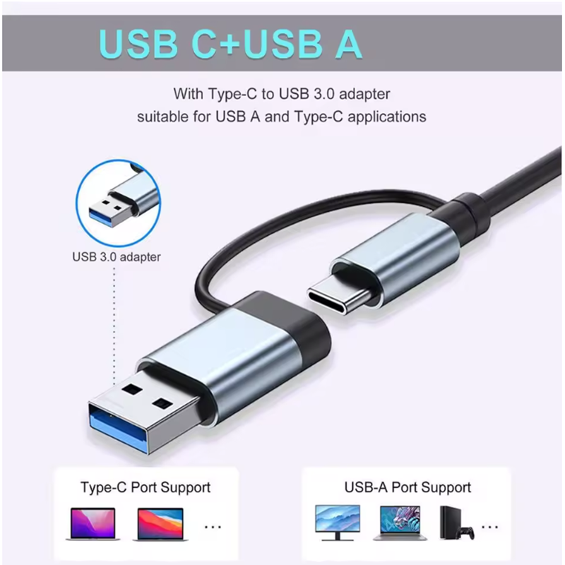 7 Ports USB A C Hub Concentrat - Laptop Accessories For Programmers avis et prix