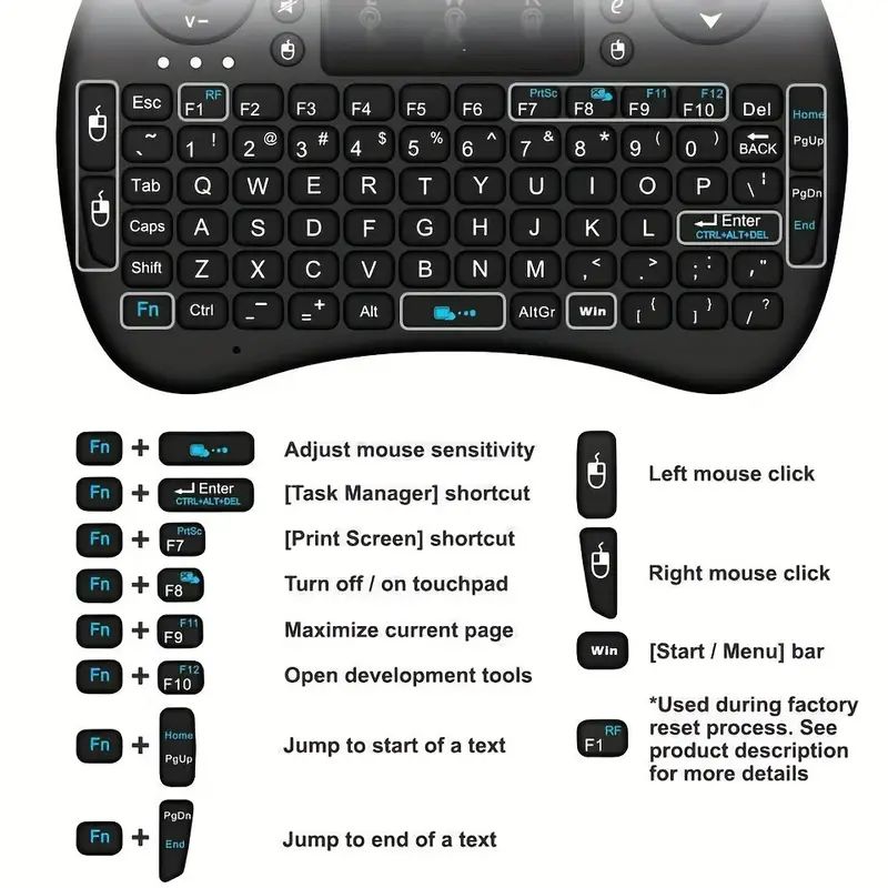 Mini Wireless Keyboard 2.4G No - Laptop Accessories For Programmers avis et prix