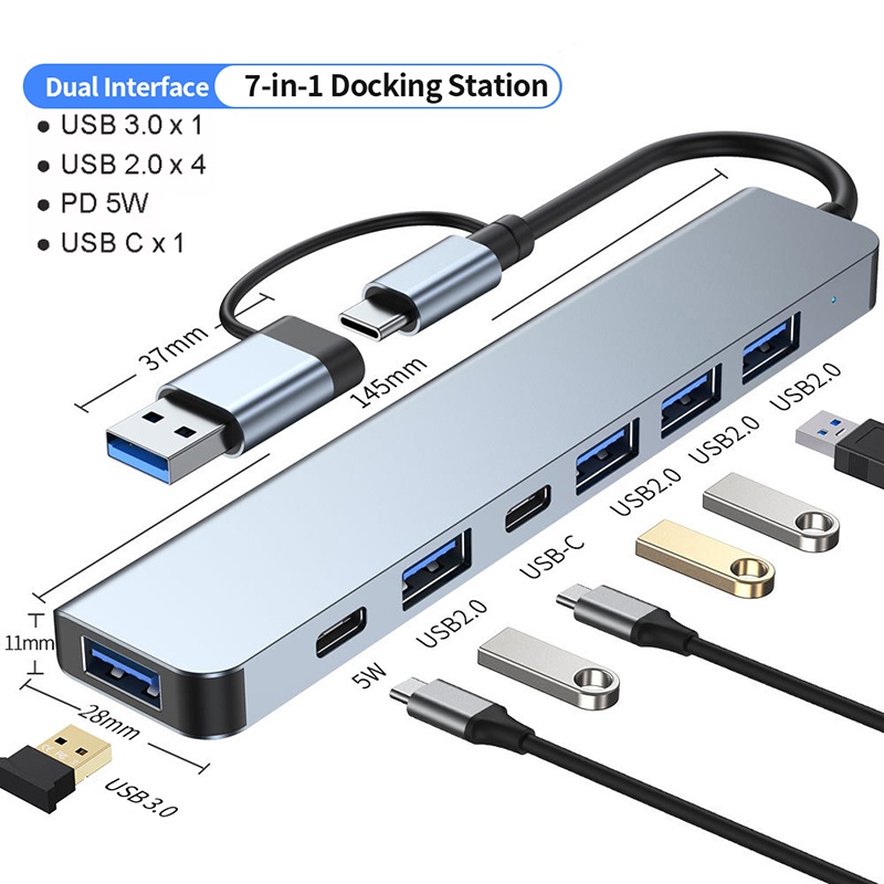 7 In 1 USB C Extender Adapter  - Laptop Accessories Hub avis et prix