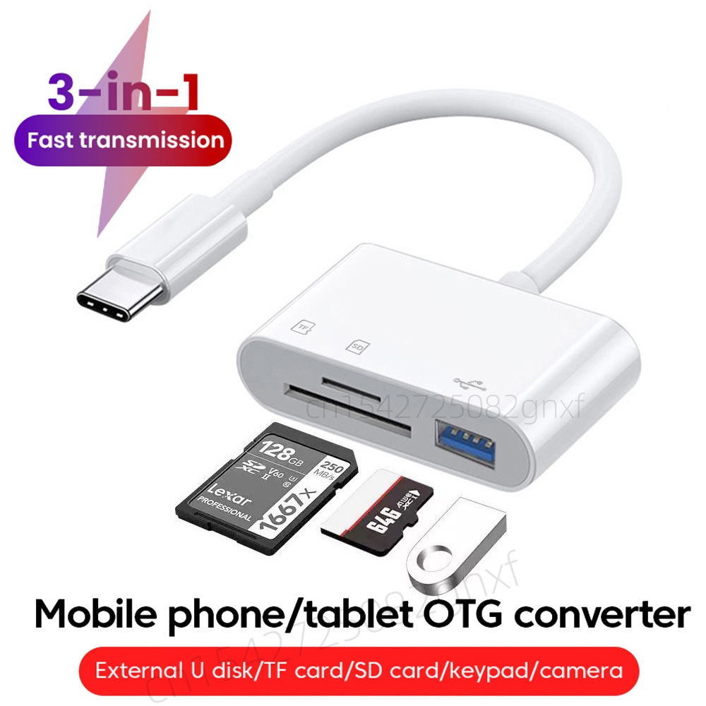 3 in 1 Type C OTG Card Reader  - Laptop Accessories For Programmers avis et prix