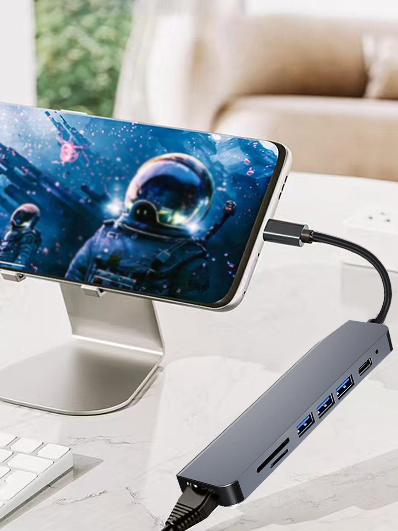 Cross-border 7-in-1 USB hub wi - Laptop Accessories Hub avis et prix