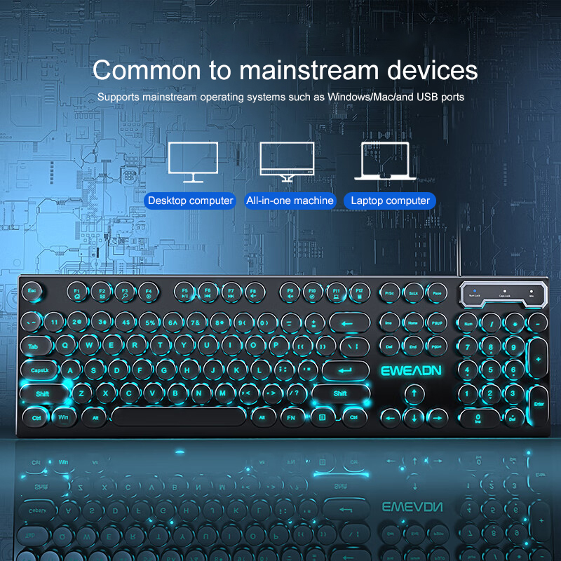 EWEADN Typewriter Gaming Keybo - Laptop Extra Accessories avis et prix