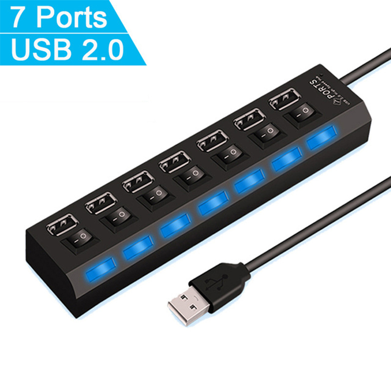 7 Port USB 2.0 Hub Splitter Fo - Laptop Office Accessories avis et prix