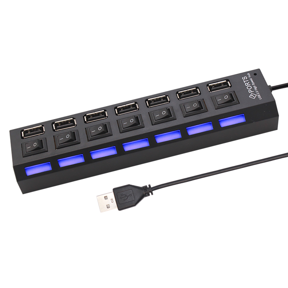 7 Port USB 2.0 Hub Splitter Fo - Laptop Office Accessories avis et prix