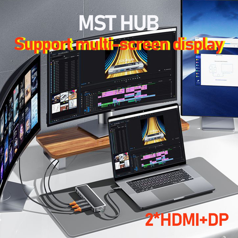 Support MST mode dual HD DP 4K - Laptop Accessories Hub avis et prix