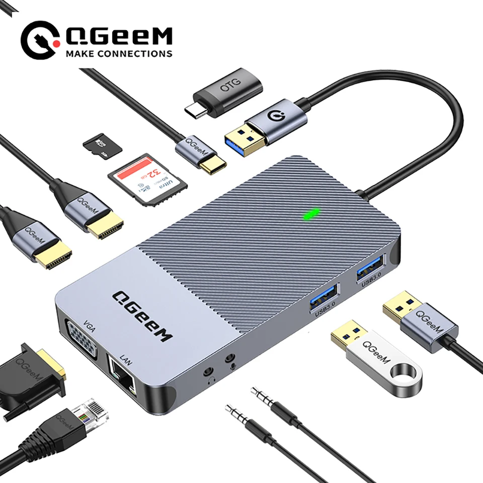 QGeeM USB 3.0 Docking Station, - Laptop Accessories Hub avis et prix