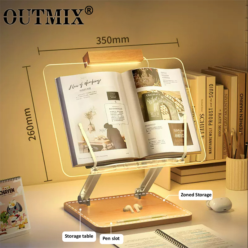 Wooden Reading Stand with ligh - Laptop Office Accessories avis et prix