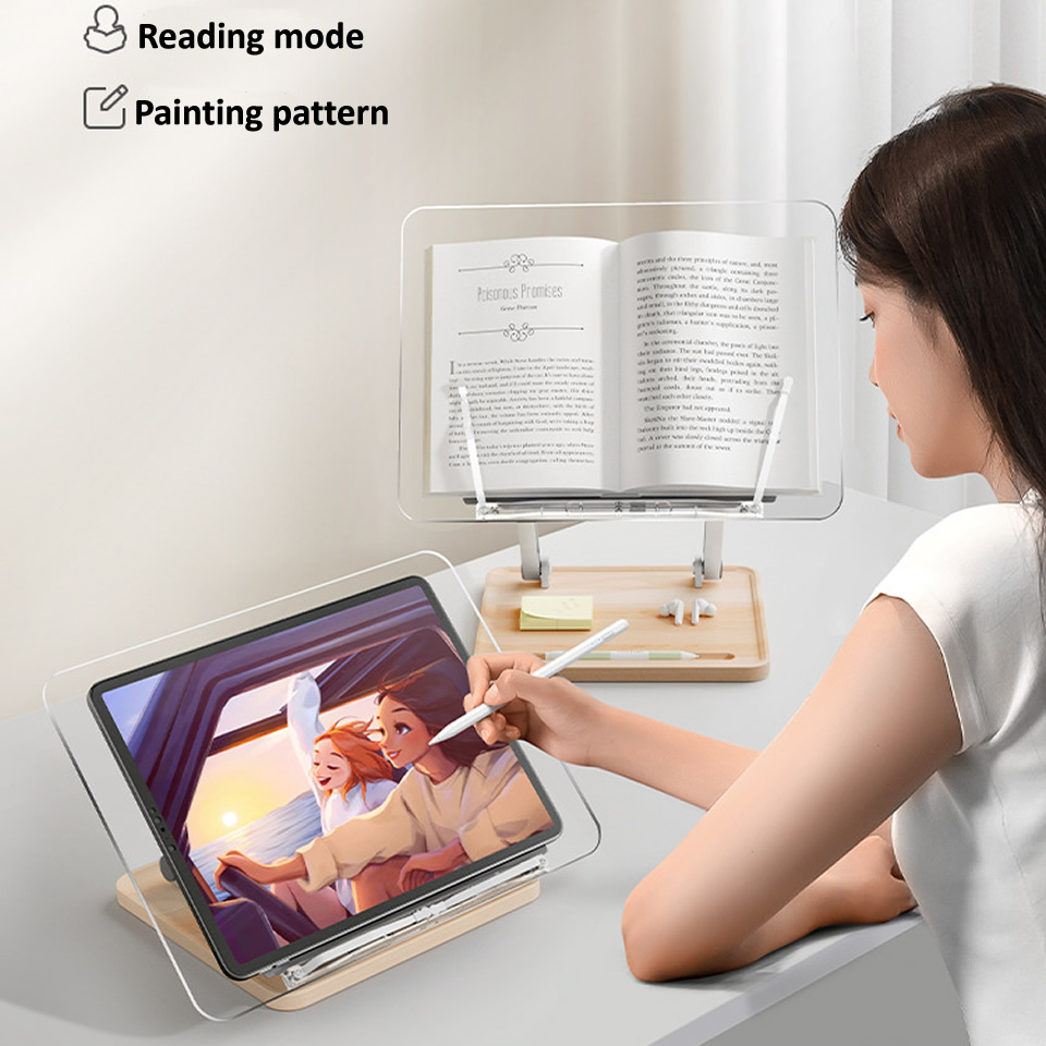 Wooden Reading Stand with ligh - Laptop Office Accessories avis et prix