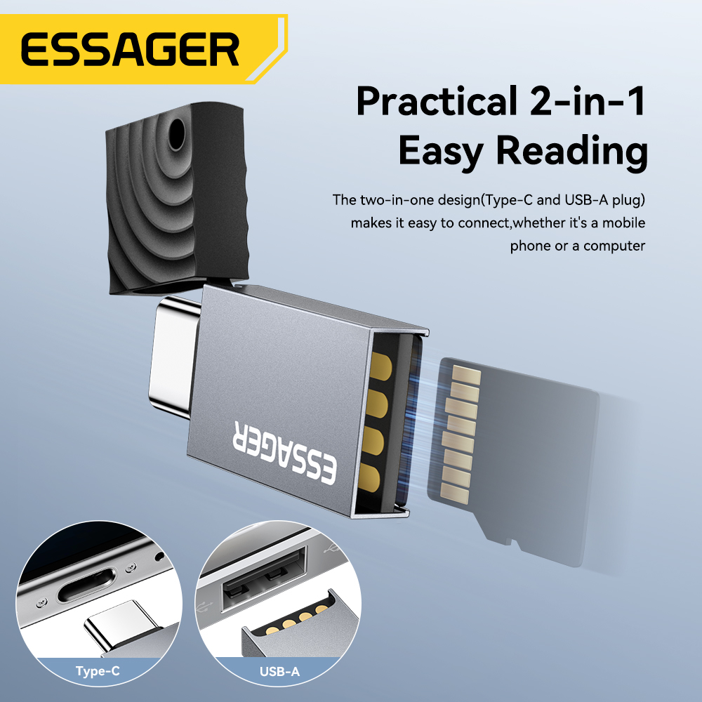 Essager 2 in 1 TF SD Card Read - Laptop Accessories For Programmers avis et prix