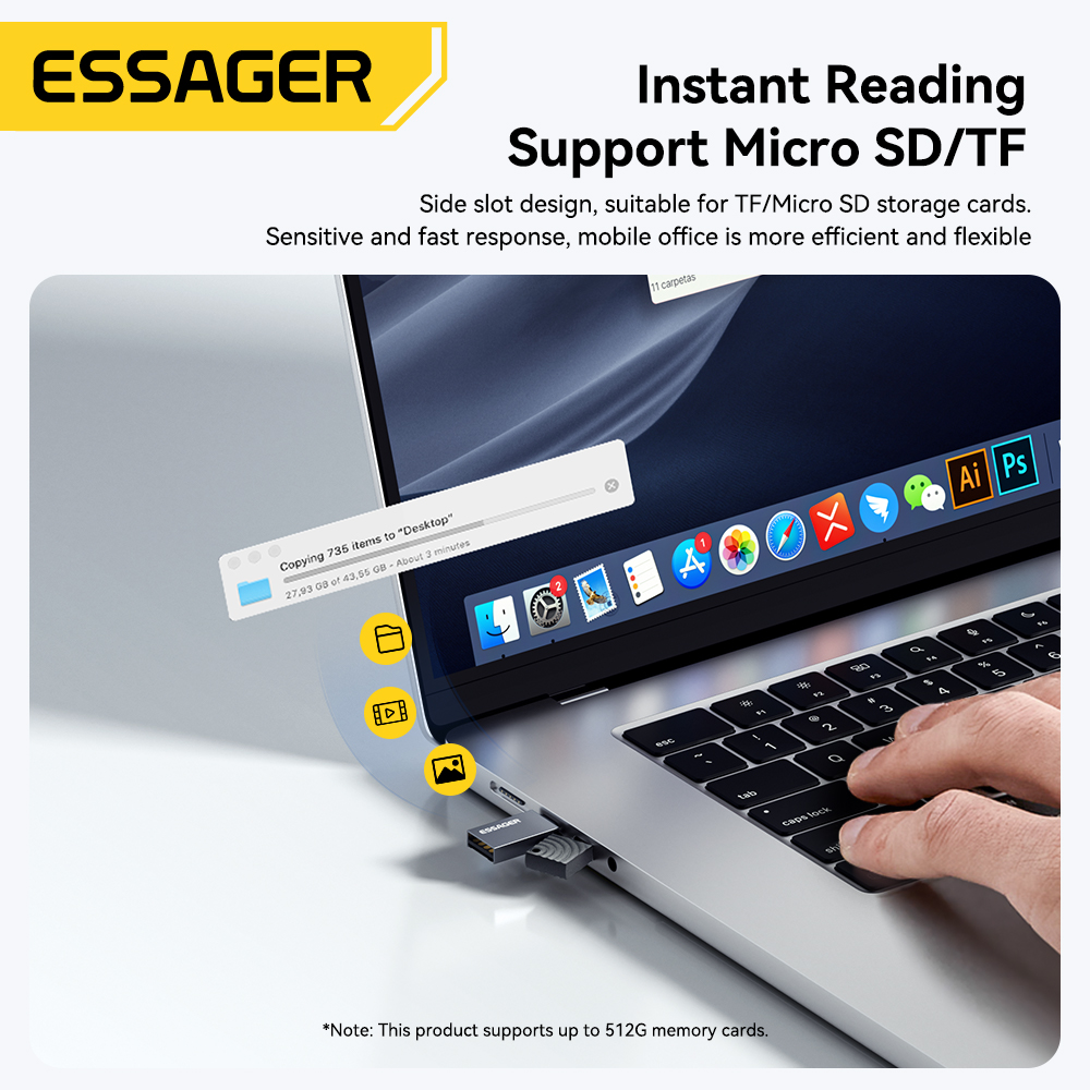 Essager 2 in 1 TF SD Card Read - Laptop Accessories For Programmers avis et prix