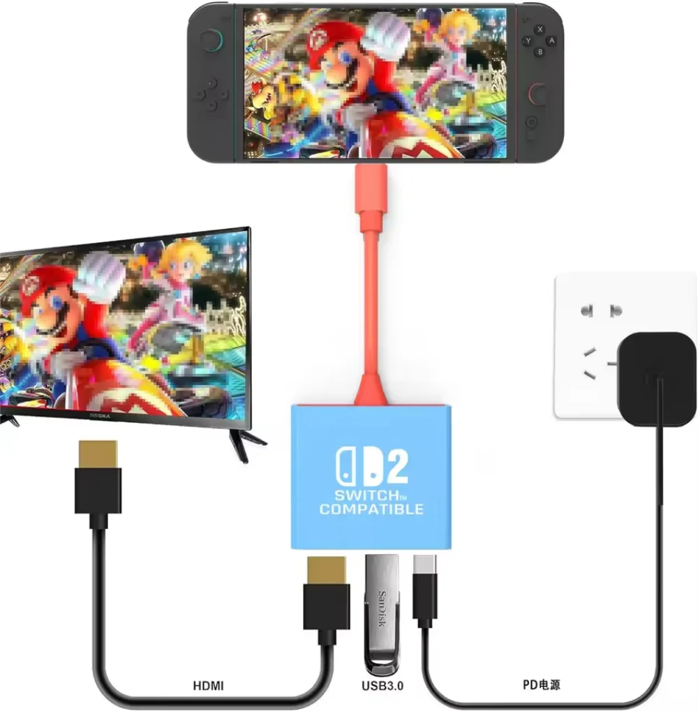 Switch 2 Dock HDMI 4K USB 3.0  - Laptop Accessories Hub avis et prix