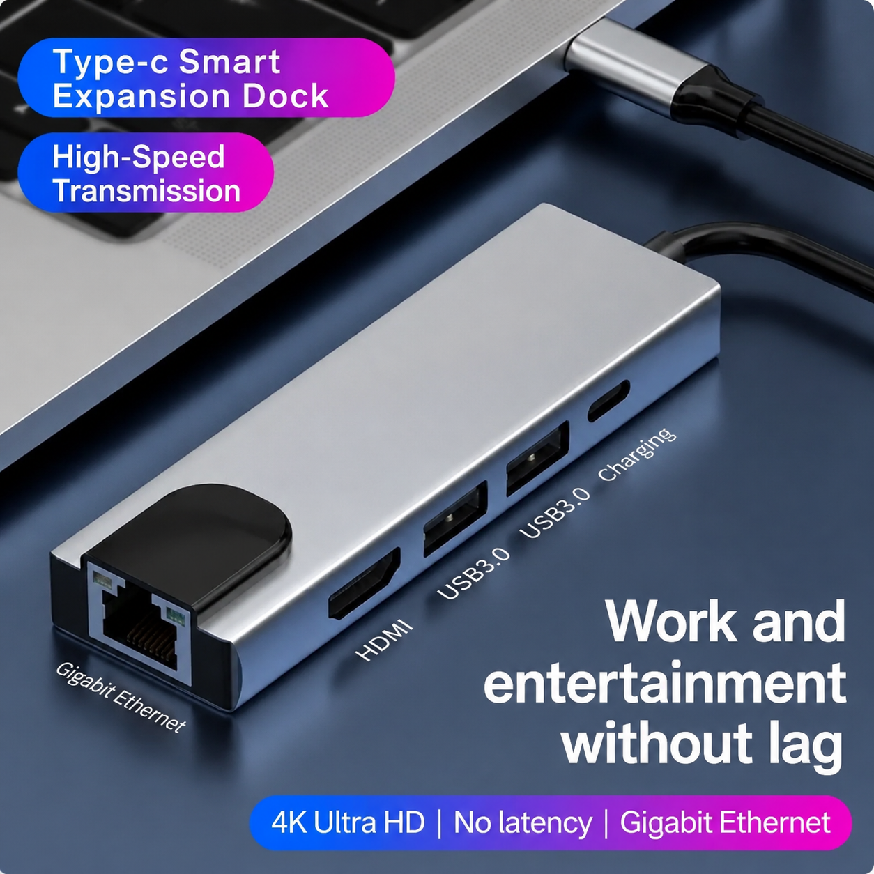 Type-C 5-in-1 Multifunctional  - Laptop Accessories Hub avis et prix