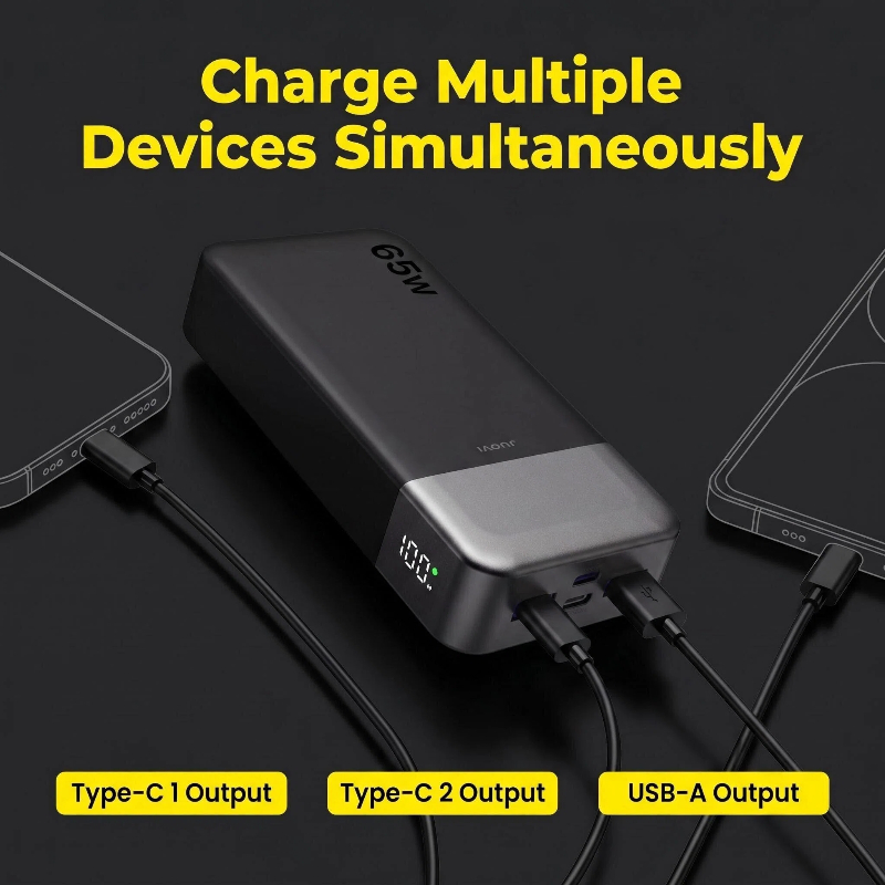 JUOVI 20000mAh Power Bank 65W  - Laptop Accessories Design avis et prix