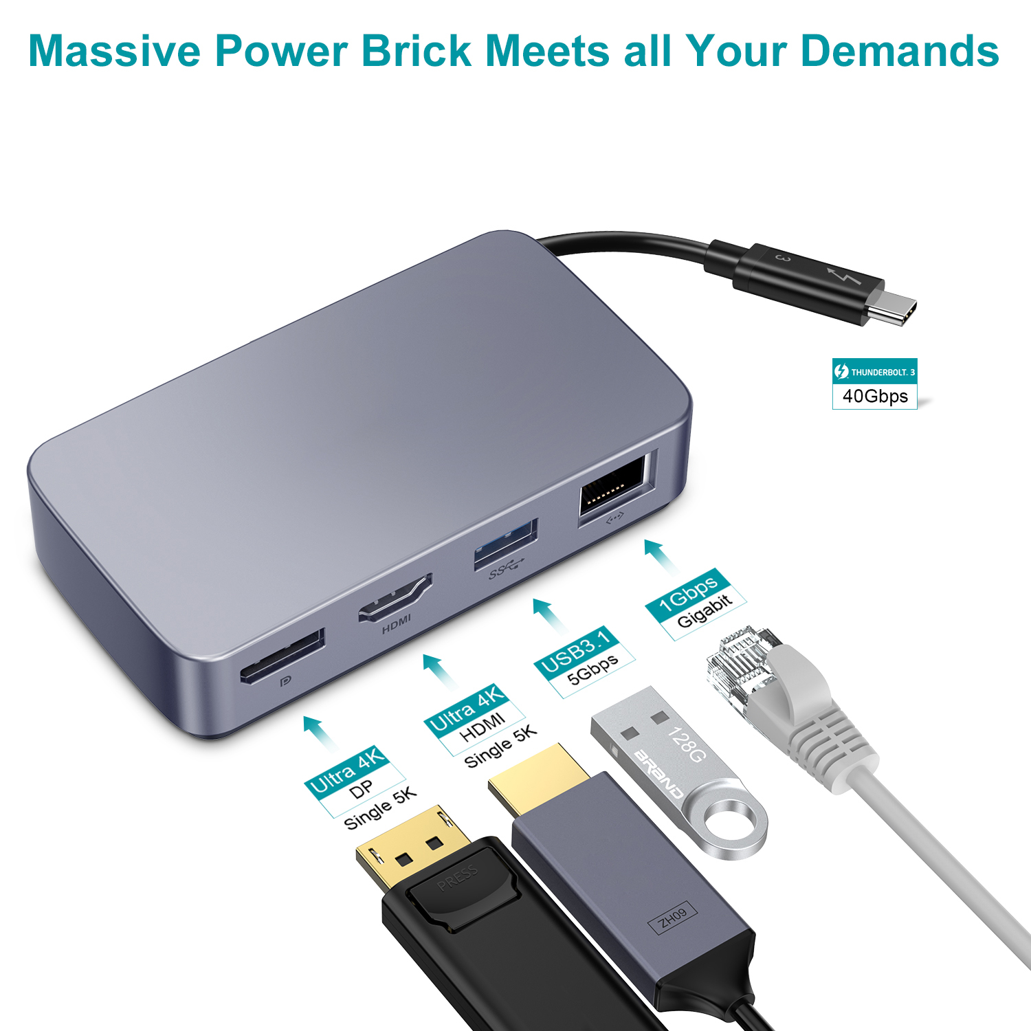 USB C HDMI HUB Adapter 4K 60hz - Laptop Accessories Hub avis et prix