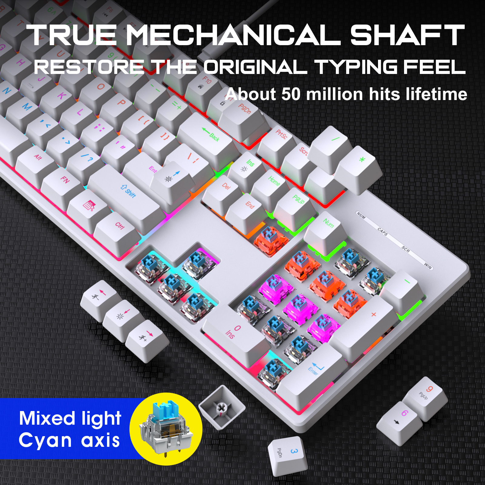 104 Key RGB Backlit Mechanical - Laptop Accessories Design avis et prix