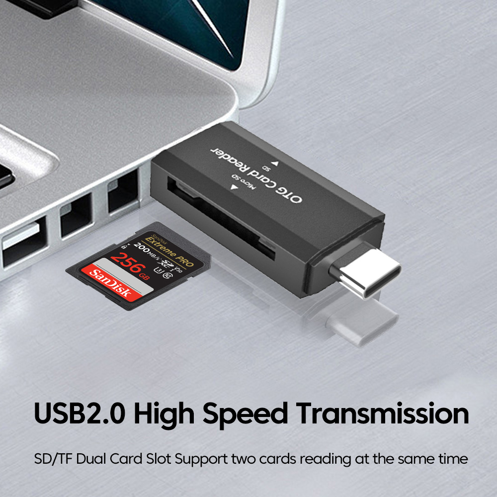 2-in-1 USB2.0 Card Reader SD T - Laptop Accessories For Programmers avis et prix